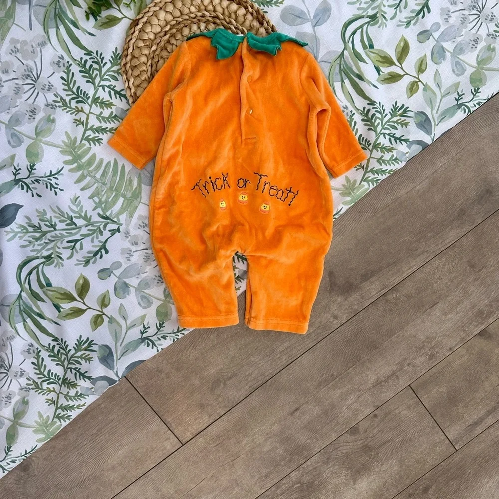 NEW Vintage Y2K Baby Halloween Costume Carter's Pumpkin Jumpsuit Costume 1 Piece - Picture 15 of 16
